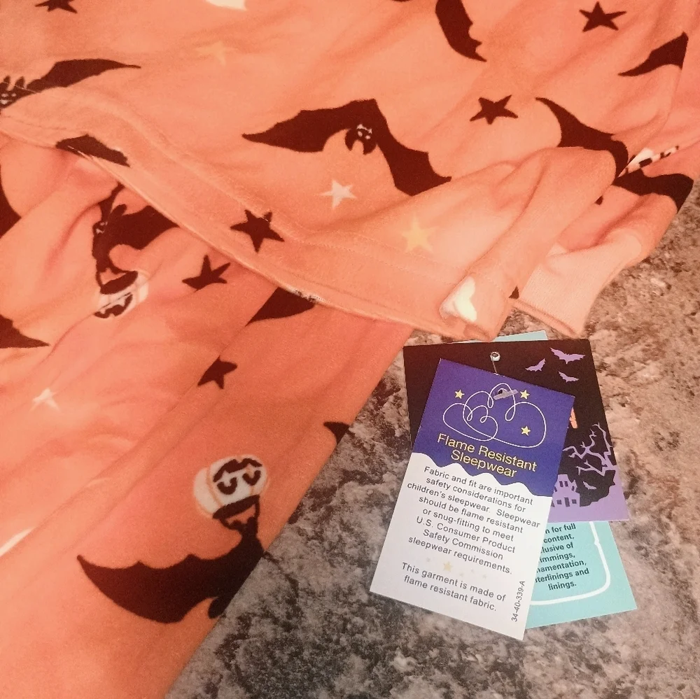 Carter's Orange and Black Halloween  Pants And Shirt Two-piece PJs New